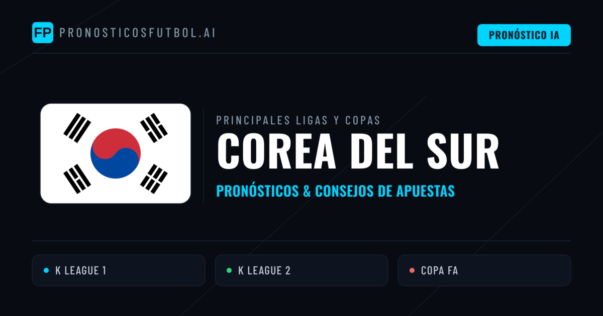 Pronósticos deportivos de Corea del Sur y consejos de apuestas