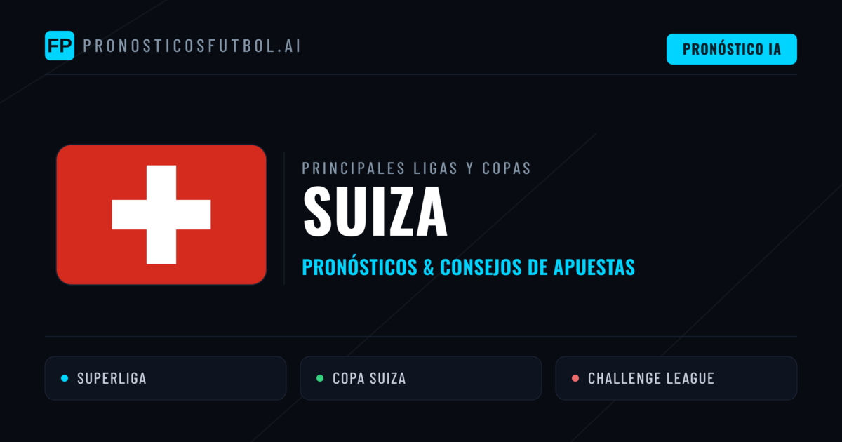 Pronósticos deportivos de Suiza y consejos de apuestas