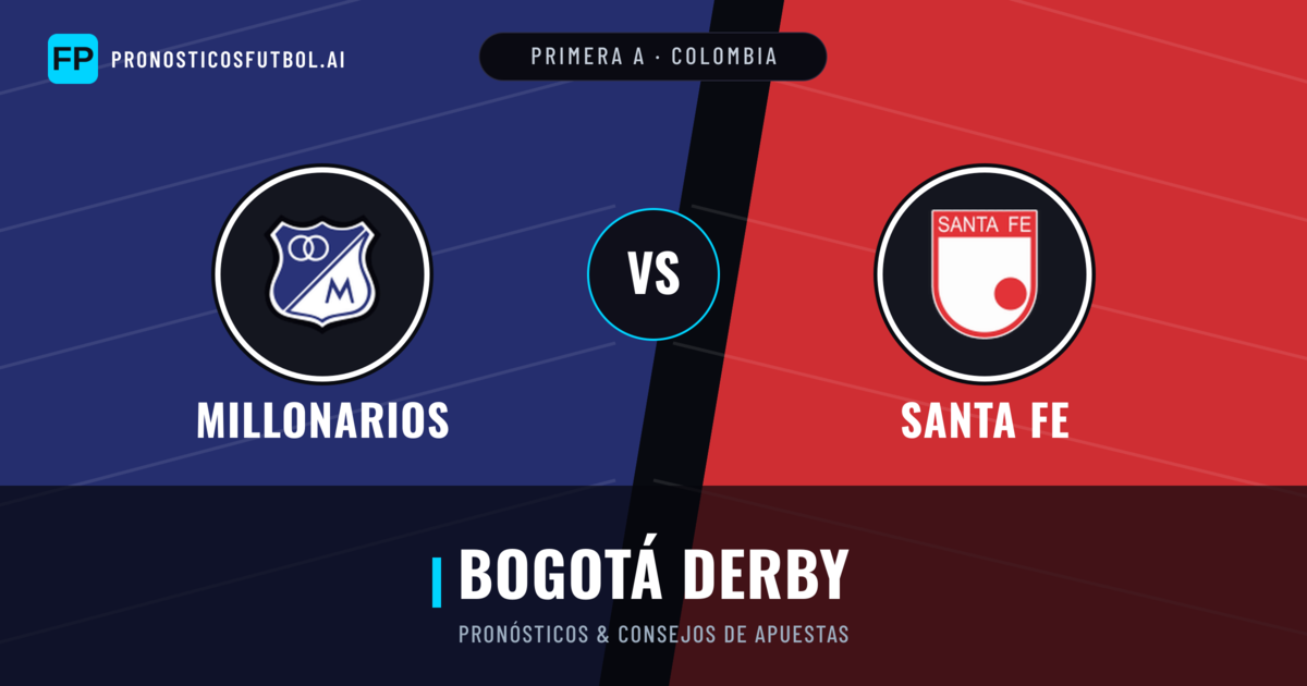 Millonarios vs Santa Fe Pronósticos y estadísticas