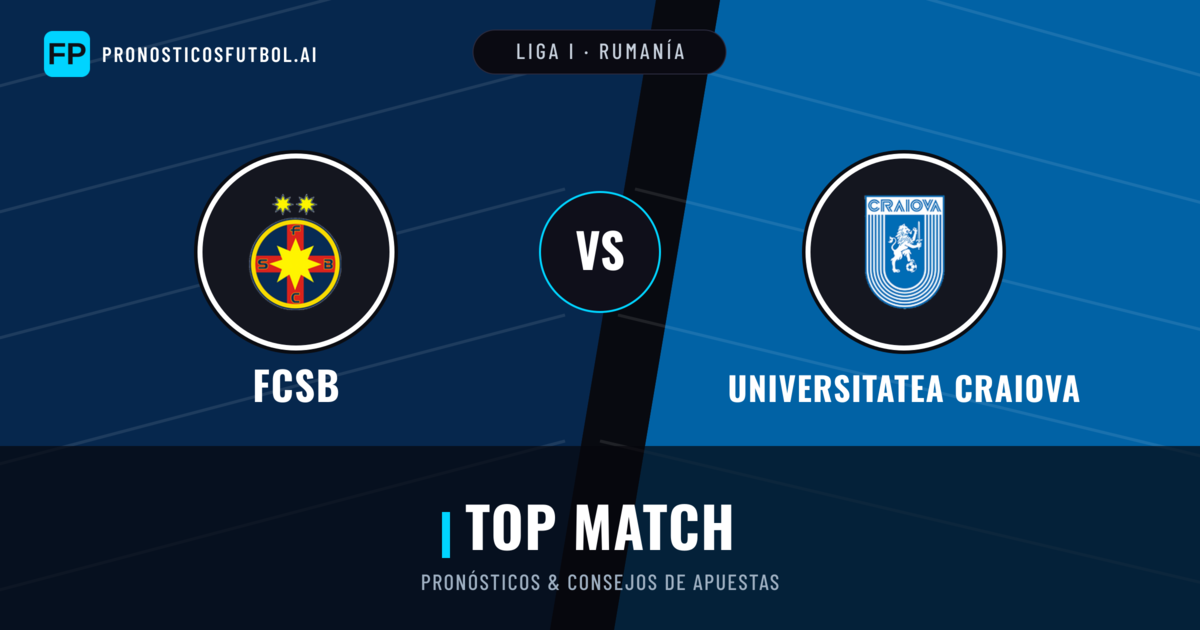 FCSB vs Universitatea Craiova Pronósticos y estadísticas