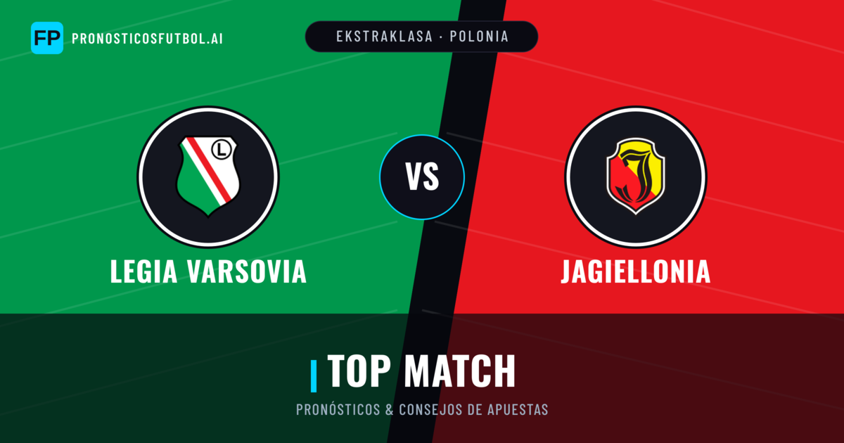 Legia Varsovia vs Jagiellonia Pronósticos y estadísticas