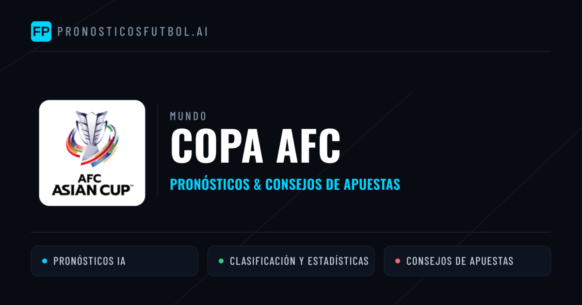 Copa AFC Pronósticos y consejos de apuestas