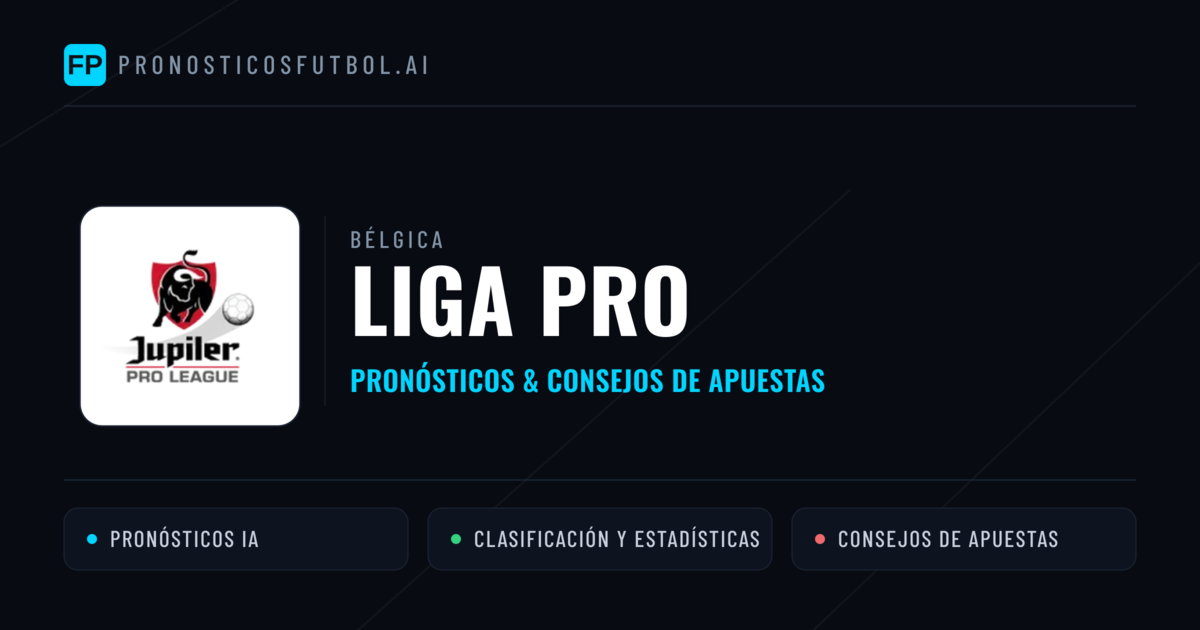 Bélgica Liga Pro Pronósticos y consejos de apuestas