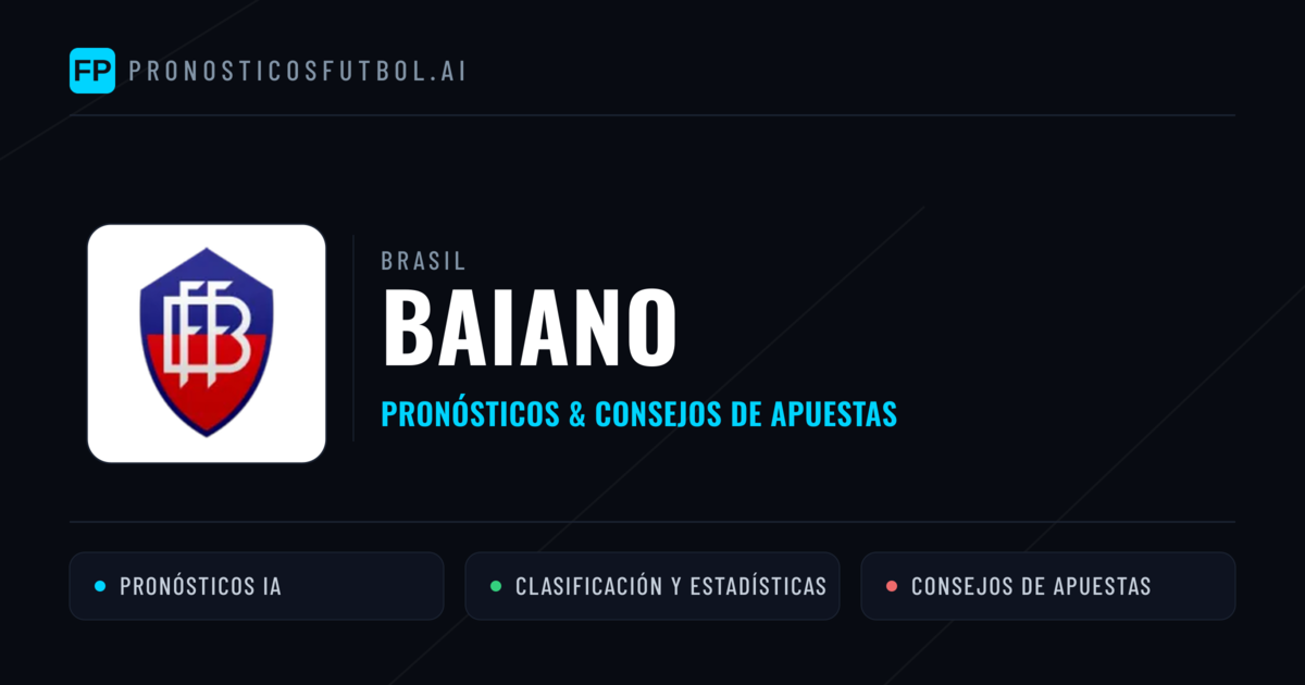 Brasil Baiano Pronósticos y consejos de apuestas