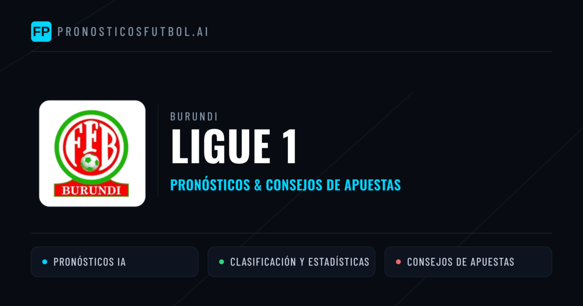 Burundi Ligue 1 Pronósticos y consejos de apuestas