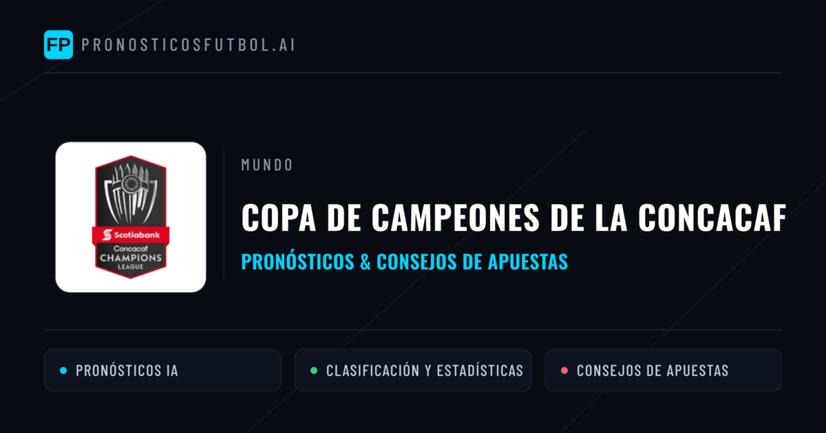Copa de Campeones de la CONCACAF Pronósticos y consejos de apuestas