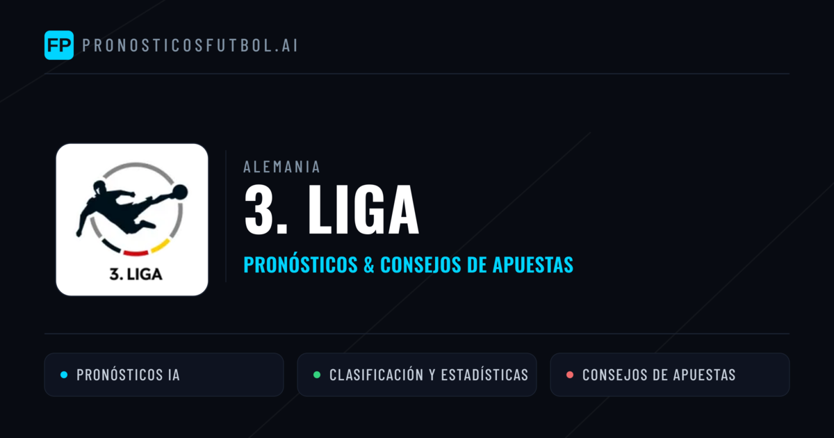 Alemania 3. Liga Pronósticos y consejos de apuestas