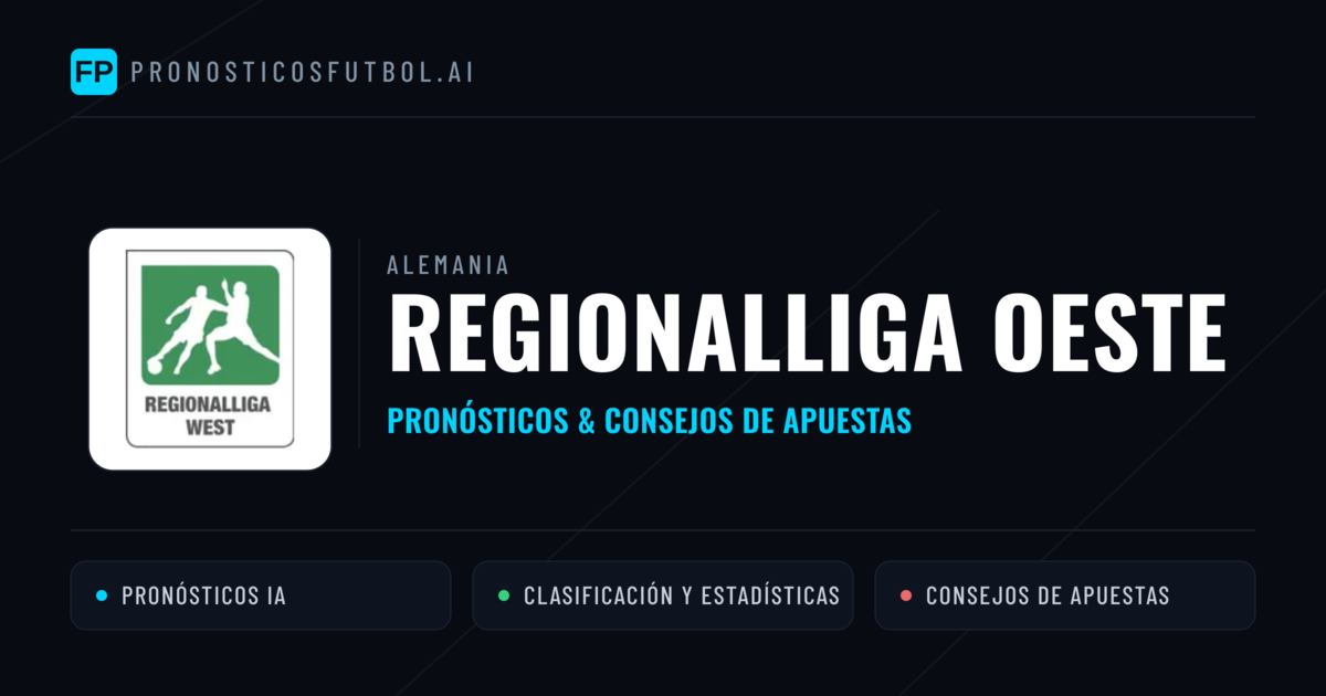 Alemania Regionalliga Oeste Pronósticos y consejos de apuestas