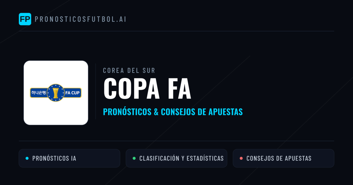 Corea del Sur Copa FA Pronósticos y consejos de apuestas