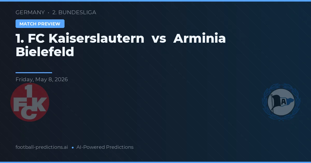 1. FC Kaiserslautern vs Arminia Bielefeld — pronóstico y previa del partido