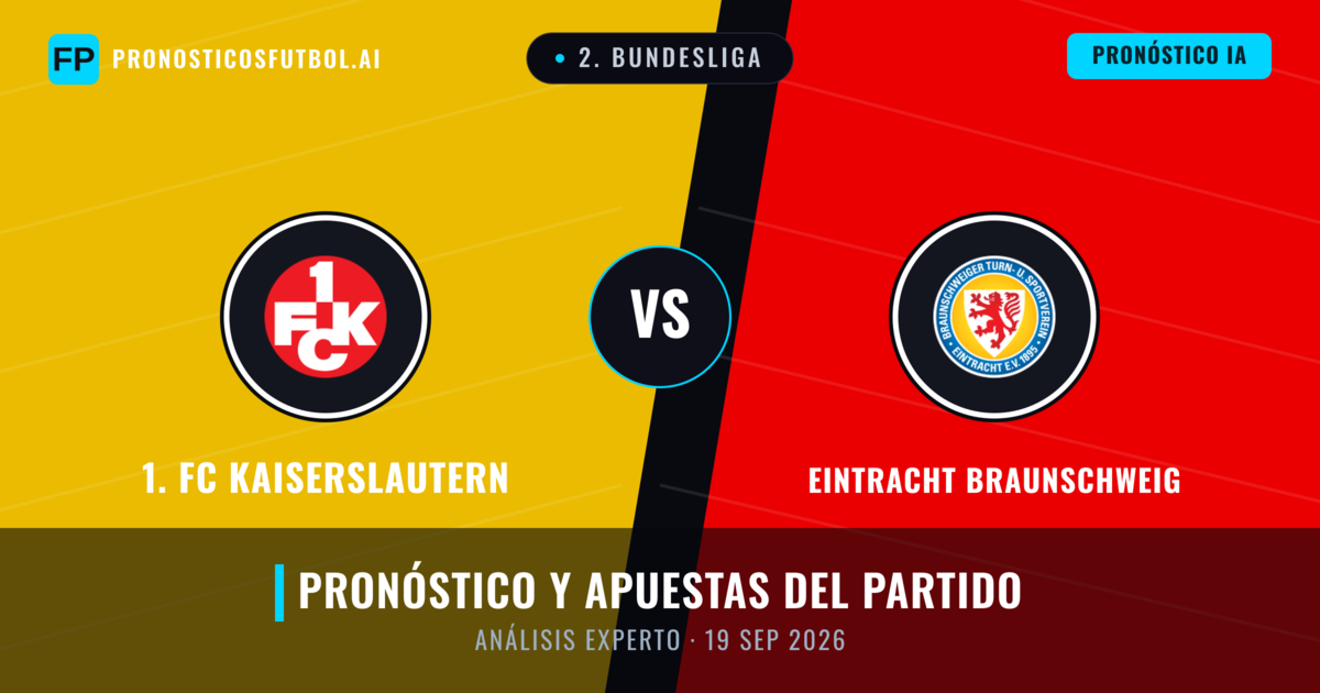 1. FC Kaiserslautern vs Eintracht Braunschweig — pronóstico y previa del partido