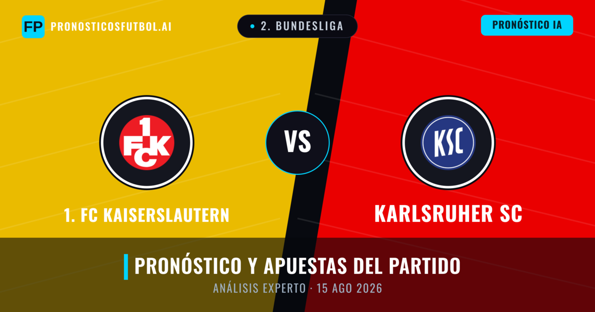 1. FC Kaiserslautern vs Karlsruher SC — pronóstico y previa del partido