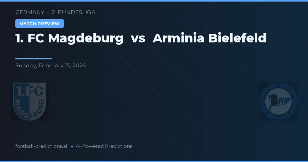 1. FC Magdeburgo vs Arminia Bielefeld — pronóstico y previa del partido