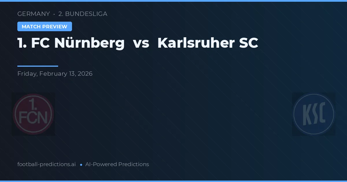 1. FC Núremberg vs Karlsruher SC — pronóstico y previa del partido