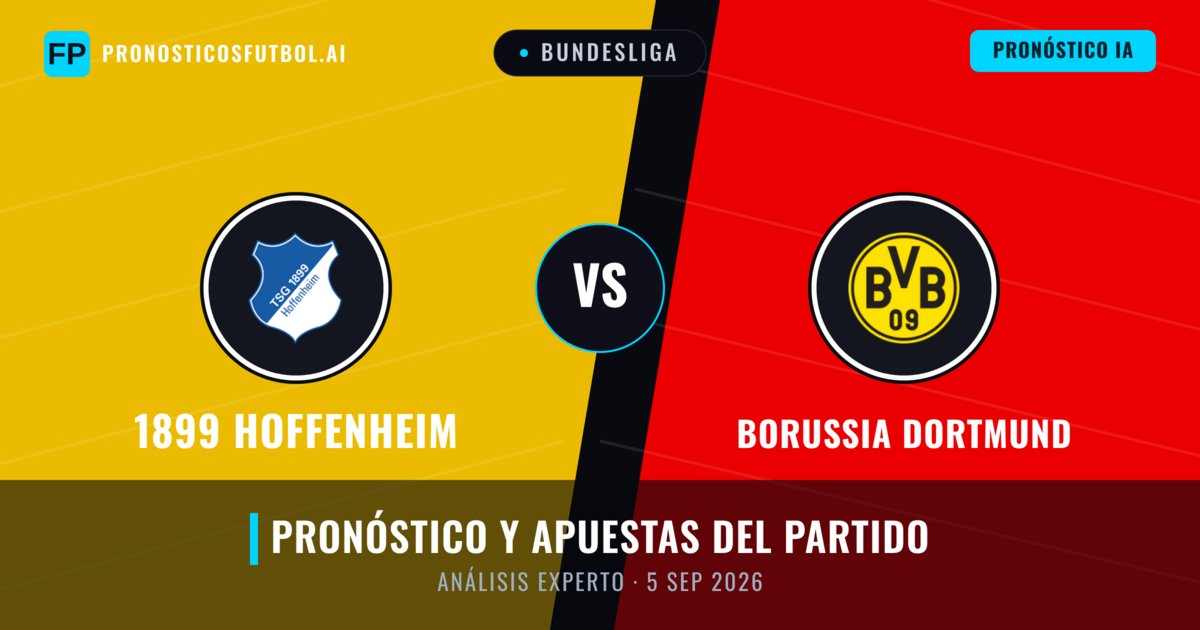 1899 Hoffenheim vs Borussia Dortmund — pronóstico y previa del partido
