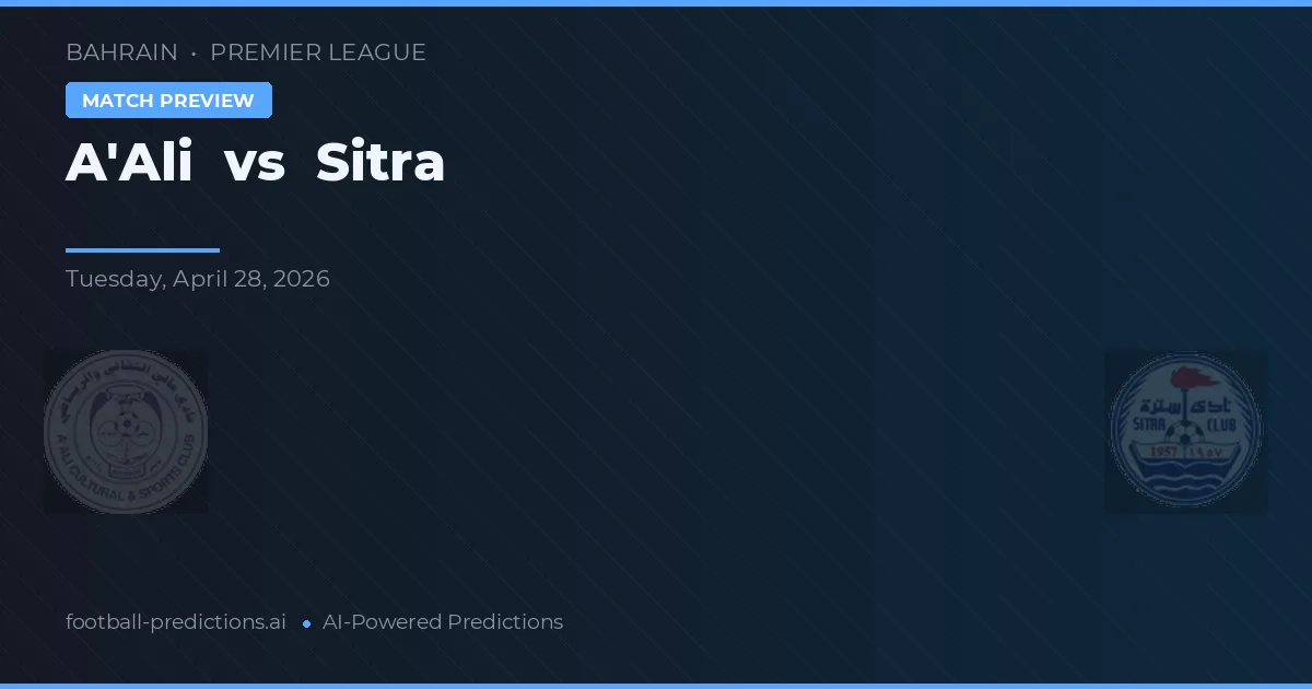 A'Ali vs Sitra — pronóstico y previa del partido