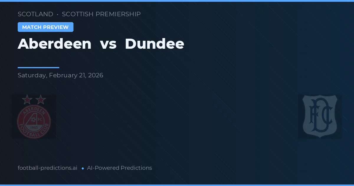 Aberdeen vs Dundee — pronóstico y previa del partido