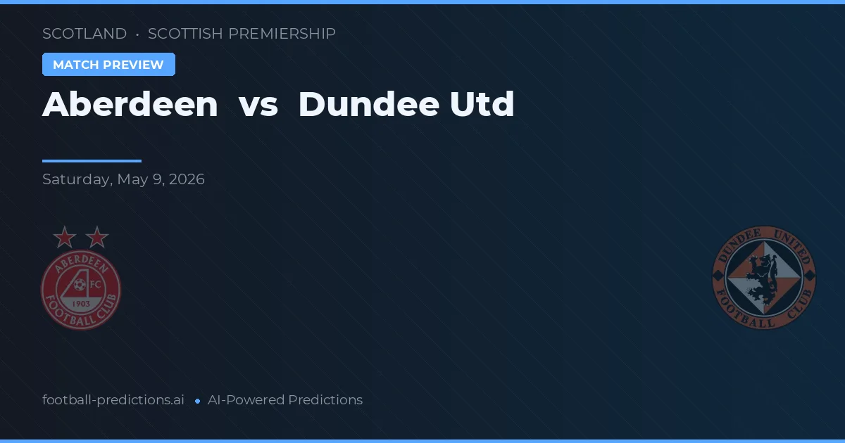 Aberdeen vs Dundee United — pronóstico y previa del partido