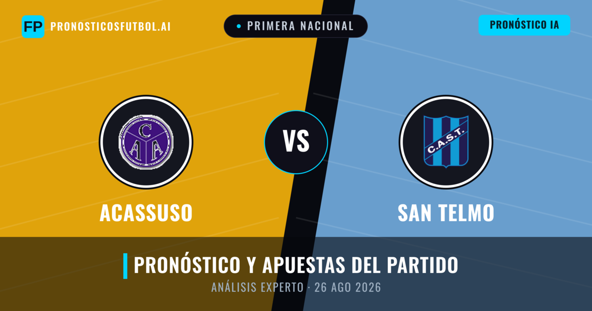 Acassuso vs San Telmo — pronóstico y previa del partido