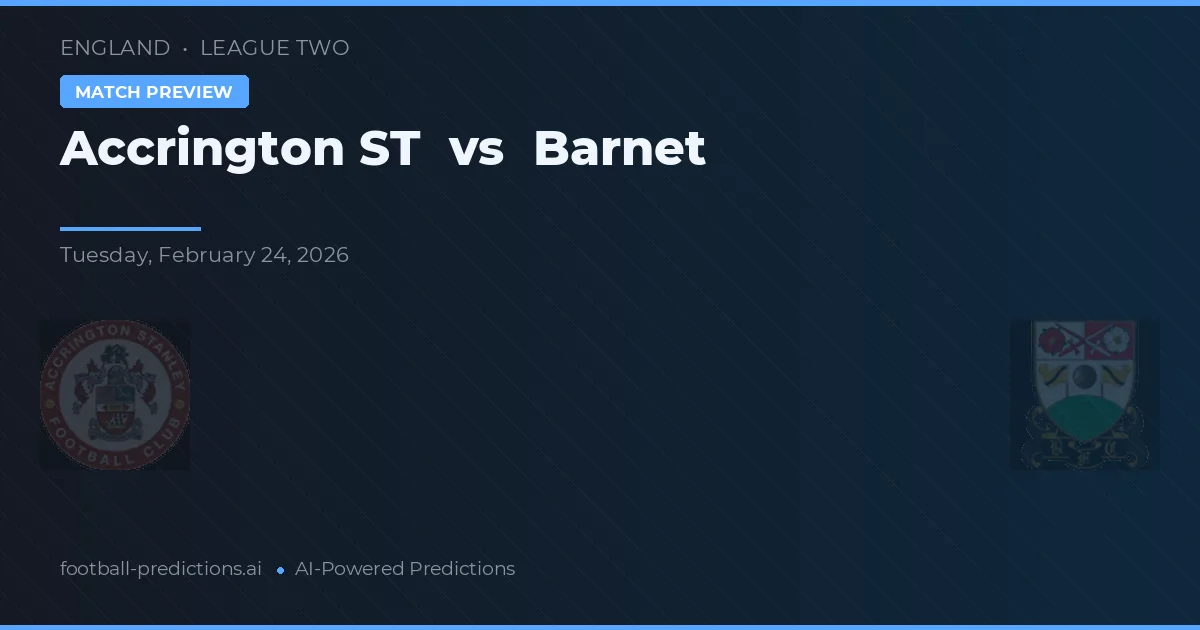 Accrington Stanley vs Barnet — pronóstico y previa del partido