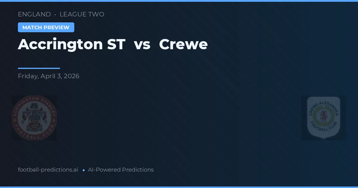 Accrington Stanley vs Crewe Alexandra — pronóstico y previa del partido