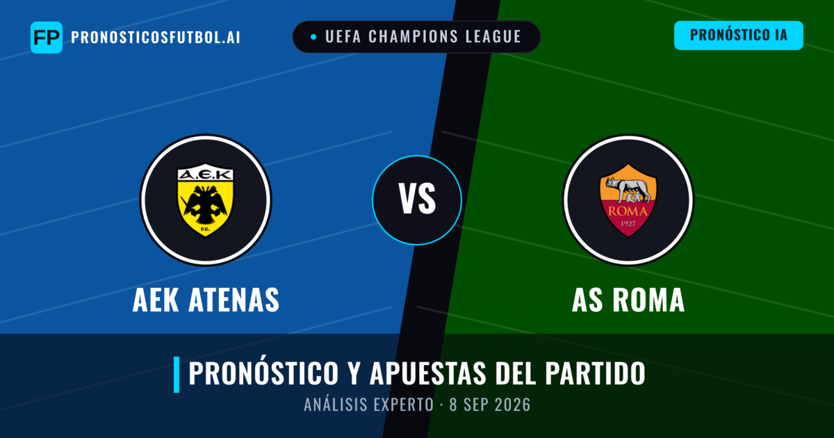 AEK Atenas vs AS Roma — pronóstico y previa del partido