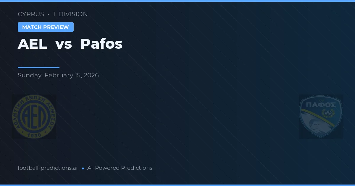 AEL Limassol vs Pafos — pronóstico y previa del partido