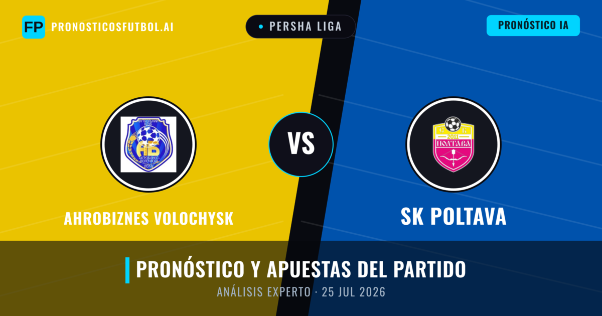 Ahrobiznes Volochysk vs SK Poltava — pronóstico y previa del partido