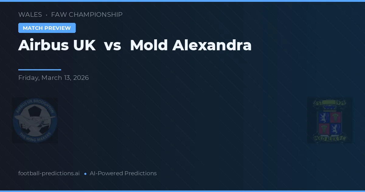 Airbus UK vs Mold Alexandra — pronóstico y previa del partido