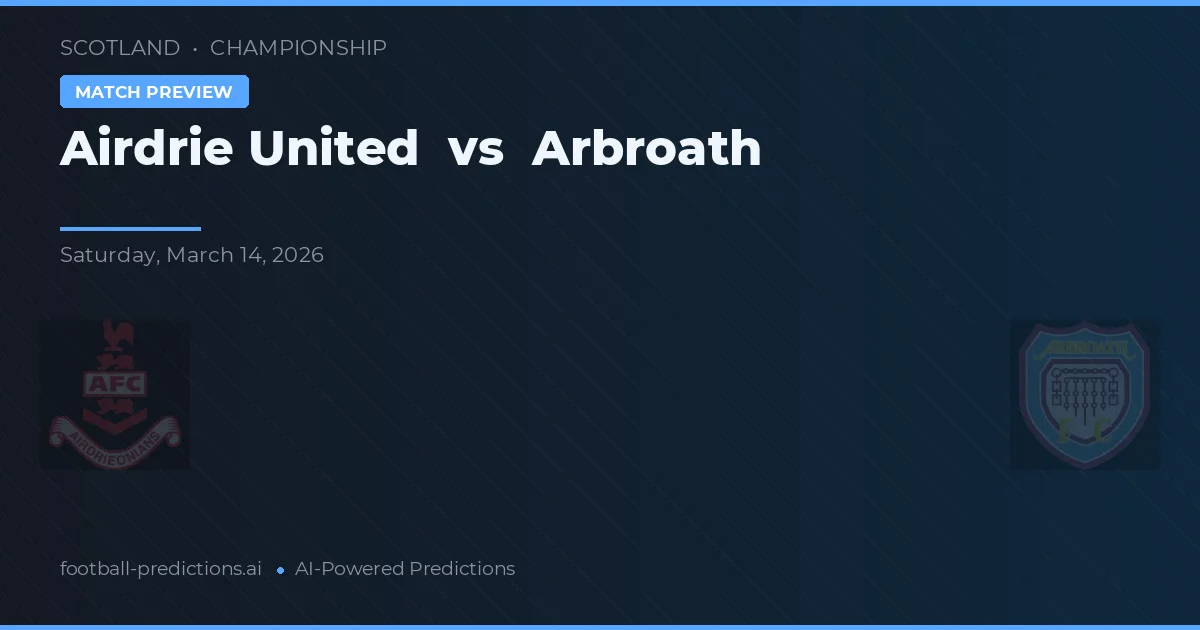 Airdrie United vs Arbroath — pronóstico y previa del partido