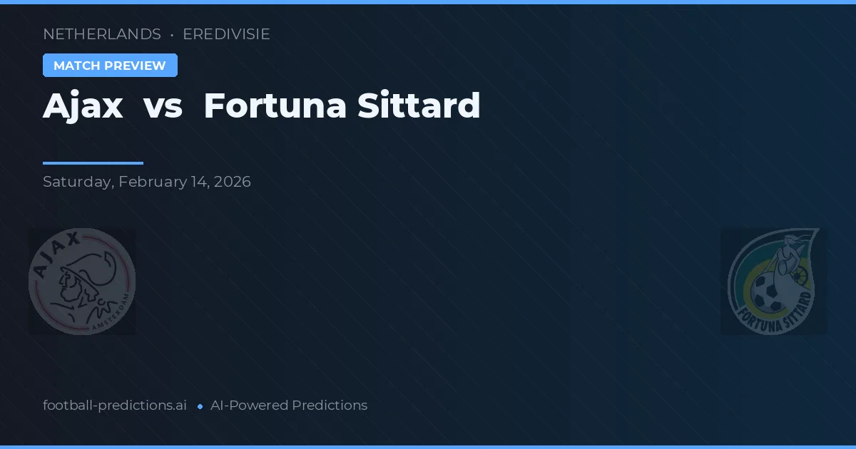 Ajax vs Fortuna Sittard — pronóstico y previa del partido