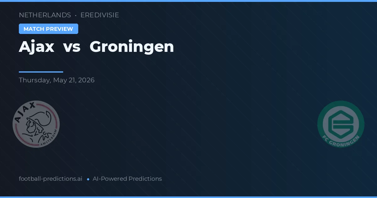 Ajax vs Groninga — pronóstico y previa del partido