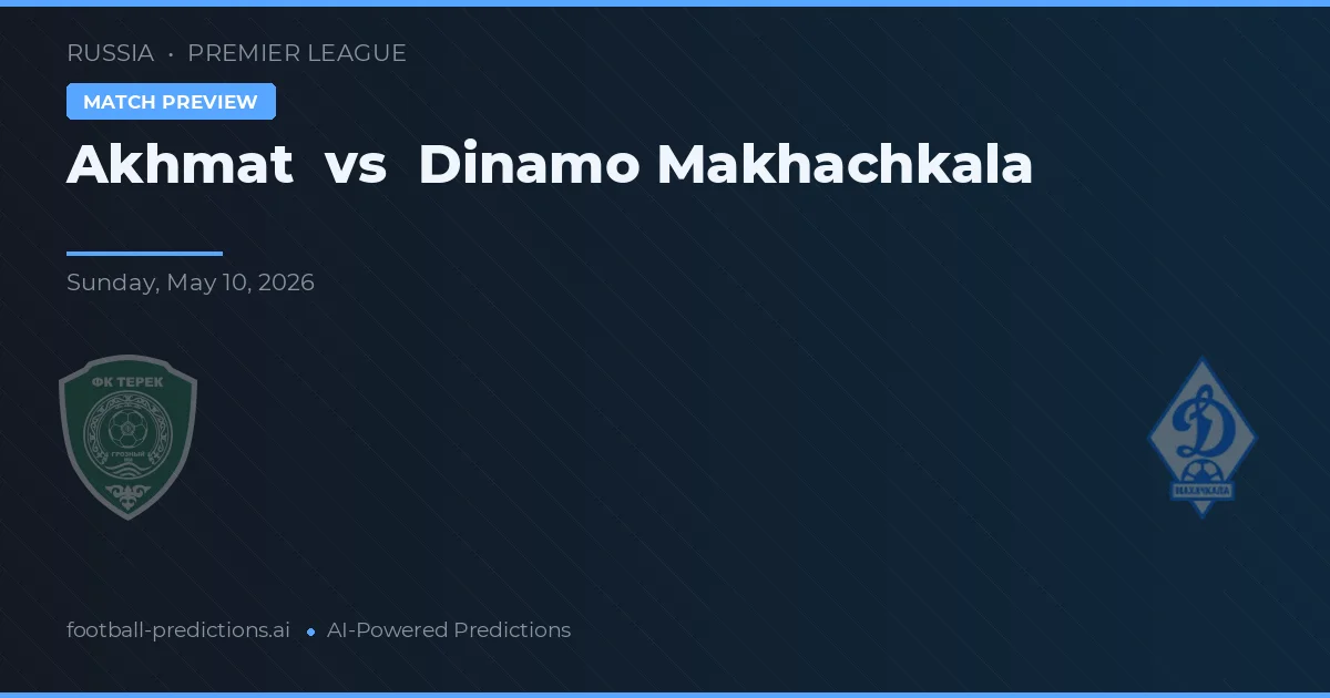 Akhmat vs Dinamo Makhachkala — pronóstico y previa del partido
