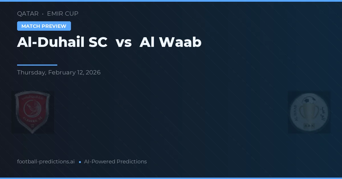 Al Duhail SC vs Al Waab — pronóstico y previa del partido
