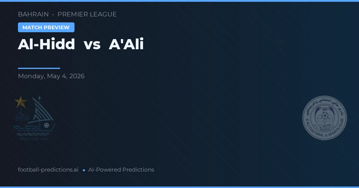 Al-Hidd vs A'Ali — pronóstico y previa del partido