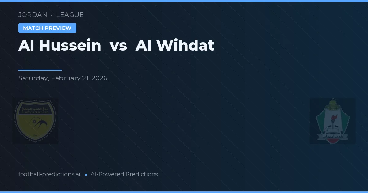 Al Hussein vs Al Wihdat — pronóstico y previa del partido