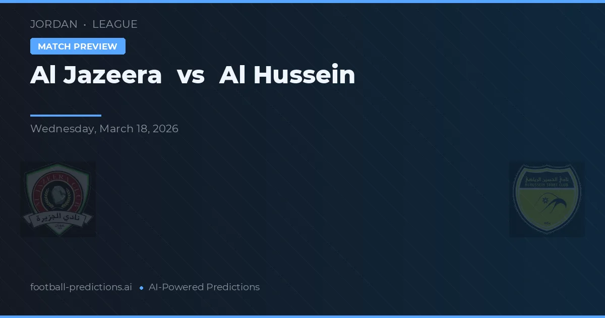 Al Jazeera vs Al Hussein — pronóstico y previa del partido