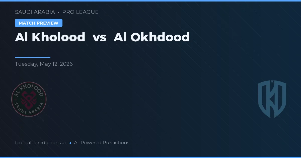 Al Kholood vs Al Okhdood — pronóstico y previa del partido