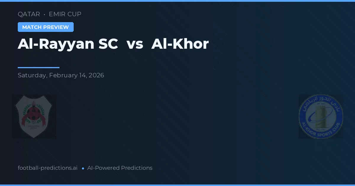 Al-Rayyan SC vs Al Khor — pronóstico y previa del partido