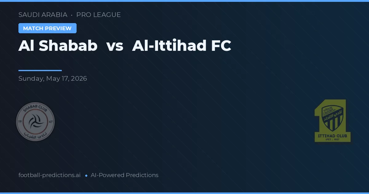 Al Shabab vs Al Ittihad FC — pronóstico y previa del partido