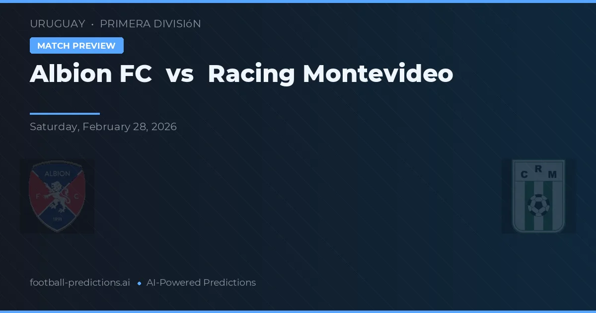 Albion vs Racing de Montevideo — pronóstico y previa del partido