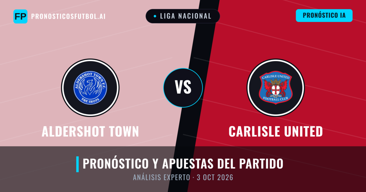 Aldershot Town vs Carlisle United — pronóstico y previa del partido