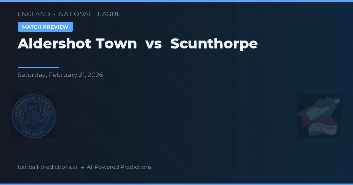 Aldershot Town vs Scunthorpe — pronóstico y previa del partido