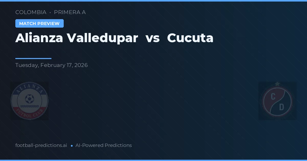 Alianza Valledupar vs Cúcuta — pronóstico y previa del partido