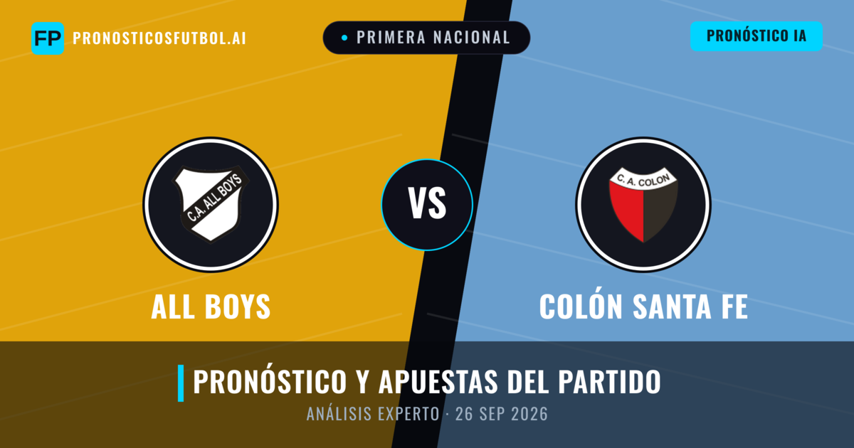 All Boys vs Colón Santa Fe — pronóstico y previa del partido