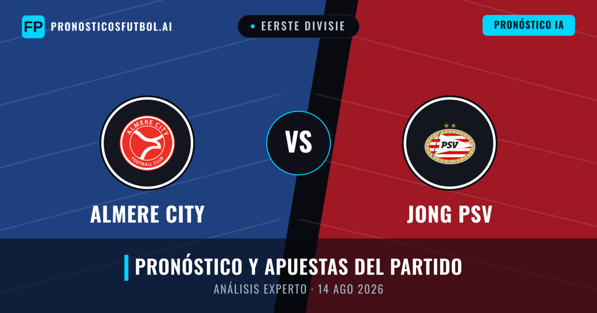 Almere City vs Jong PSV — pronóstico y previa del partido