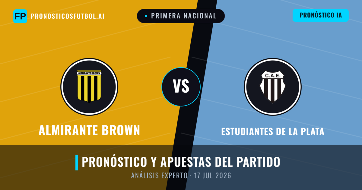 Almirante Brown vs Estudiantes de La Plata — pronóstico y previa del partido
