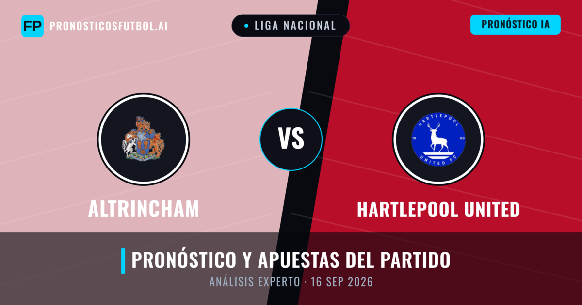 Altrincham vs Hartlepool United — pronóstico y previa del partido