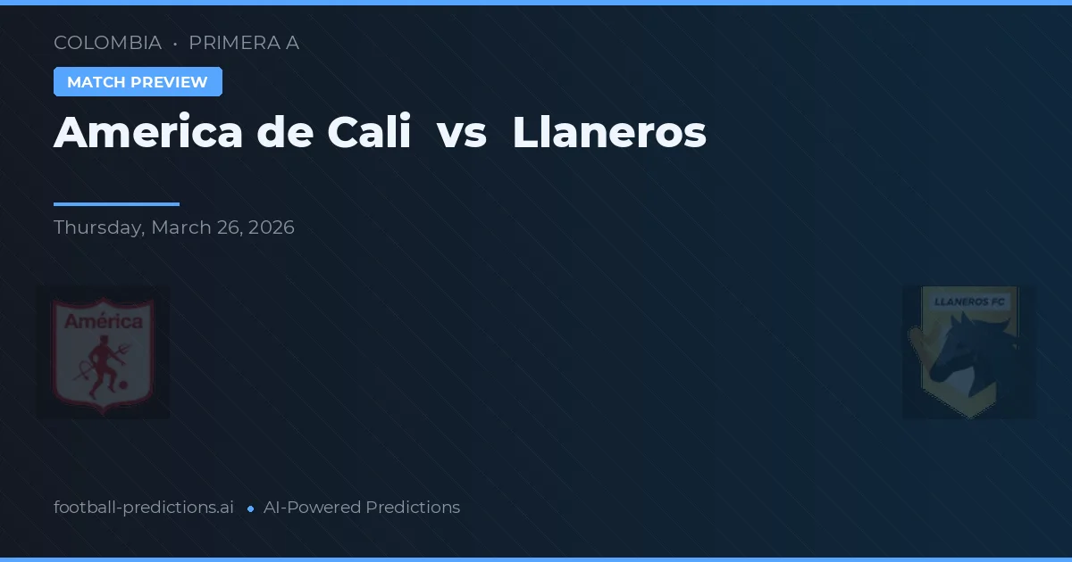 América de Cali vs Llaneros — pronóstico y previa del partido