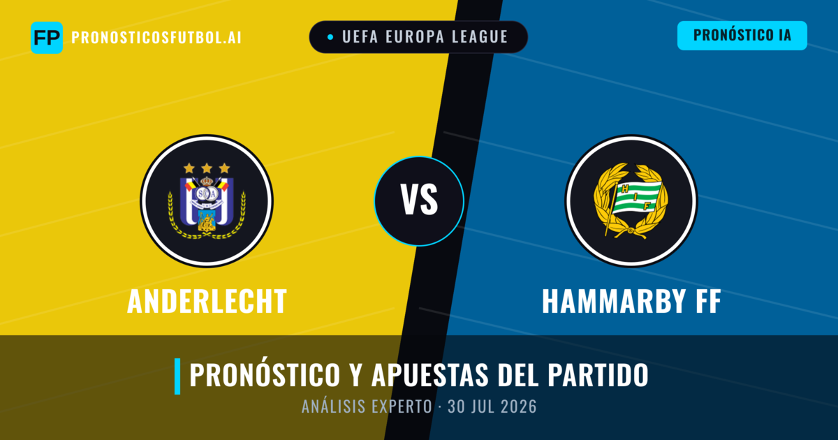 Anderlecht vs Hammarby FF — pronóstico y previa del partido